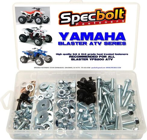 Brand 120pc Bolt Kit: fits Blaster YFS200 Model Series ATV for Maintenance & Restoration OEM Spec Fasteners ATV Quad YFS200 in Saudi Arabia