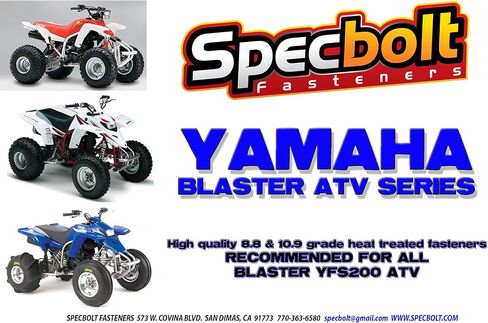 Brand 120pc Bolt Kit: fits Blaster YFS200 Model Series ATV for Maintenance & Restoration OEM Spec Fasteners ATV Quad YFS200 in Saudi Arabia