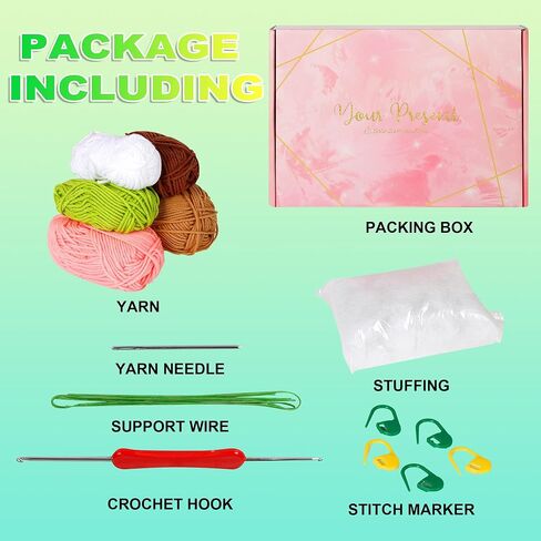 مجموعة الكروشيه للمبتدئين - 6 قطع من النباتات المحفوظة بوعاء، مجموعة المبتدئين من الكروشيه للمبتدئين البالغين والأطفال مع تعليمات خطوة بخطوة ودروس فيديو - هدية عيد ميلاد للأولاد والبنات in Kuwait