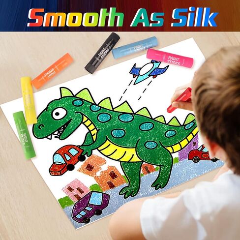 12 Colors Tempera Paint Sticks For Adult Washable Twistable Crayons For Kids Art Painting ,Safe Non-toxic and Quick Drying,Smooth Like Silk,Perfect Coloring On Paper Wood Ceramic (12 colors) in Saudi Arabia