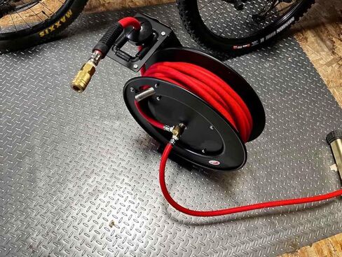 SANFU بكرة خرطوم هواء قابلة للسحب على الحائط والسقف مع خرطوم هجين مقاس 3/8 بوصة × 50 قدمًا مع 3 أقدام من الرصاص، بكرة فولاذية متينة تعمل بالهواء المضغوط وترجيع تلقائي 300 رطل لكل بوصة مربعة in Kuwait