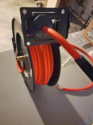 SANFU بكرة خرطوم هواء قابلة للسحب على الحائط والسقف مع خرطوم هجين مقاس 3/8 بوصة × 50 قدمًا مع 3 أقدام من الرصاص، بكرة فولاذية متينة تعمل بالهواء المضغوط وترجيع تلقائي 300 رطل لكل بوصة مربعة in Kuwait