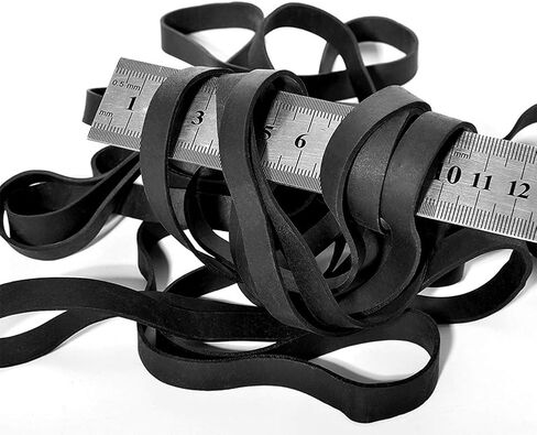 الأربطة المطاطية، 35 قطعة من الأربطة المطاطية المرنة السميكة الكبيرة مجموعة 200 مم * 10 مم شديدة التحمل سوداء لصناديق القمامة للمكتب والمنزل والبنك والمدرسة، قوية ومتينة واسعة للصناعة وصندوق فضلات القطط ومجلدات الملفات in Kuwait