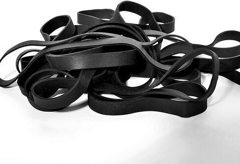 الأربطة المطاطية، 35 قطعة من الأربطة المطاطية المرنة السميكة الكبيرة مجموعة 200 مم * 10 مم شديدة التحمل سوداء لصناديق القمامة للمكتب والمنزل والبنك والمدرسة، قوية ومتينة واسعة للصناعة وصندوق فضلات القطط ومجلدات الملفات in Kuwait