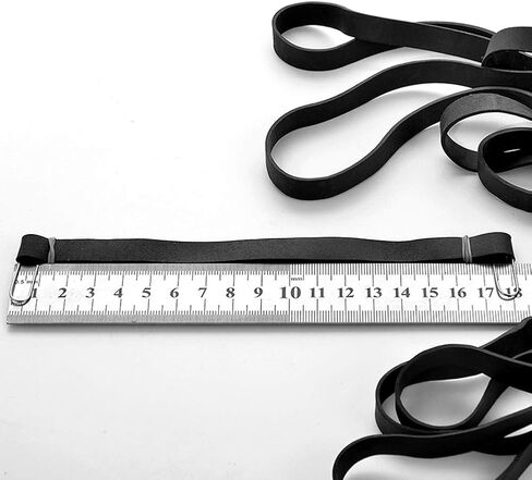 الأربطة المطاطية، 35 قطعة من الأربطة المطاطية المرنة السميكة الكبيرة مجموعة 200 مم * 10 مم شديدة التحمل سوداء لصناديق القمامة للمكتب والمنزل والبنك والمدرسة، قوية ومتينة واسعة للصناعة وصندوق فضلات القطط ومجلدات الملفات in Kuwait