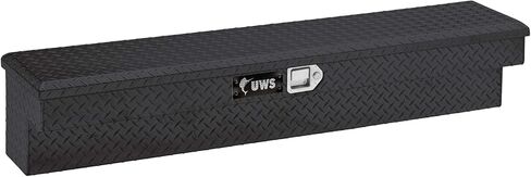 UWS EC30142 صندوق أدوات جانبي للشاحنة من الألومنيوم ذو الجدار الثقيل باللون الأسود اللامع مقاس 72 بوصة، غطاء صلب in Saudi Arabia
