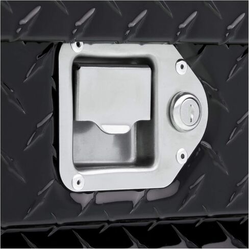 UWS EC30142 صندوق أدوات جانبي للشاحنة من الألومنيوم ذو الجدار الثقيل باللون الأسود اللامع مقاس 72 بوصة، غطاء صلب in Saudi Arabia