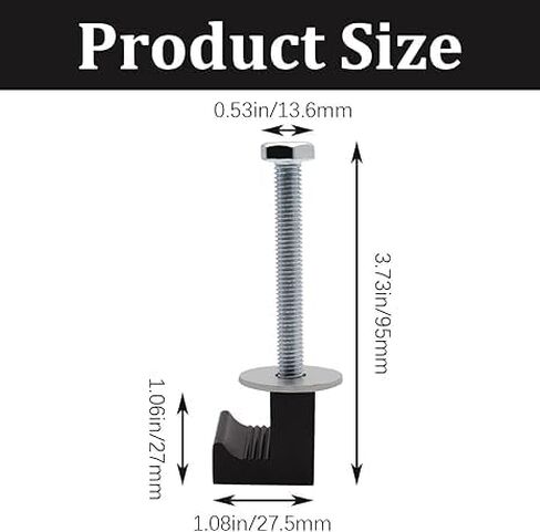 طقم تركيب صندوق أدوات الشاحنة، ربط صندوق أدوات الشاحنة المصنوع من الألومنيوم، ربطة عنق على شكل حرف J، صندوق أدوات متقاطع، شاحنة بيك اب مناسبة عالميًا، عبوة سهلة التركيب - أسود in Kuwait