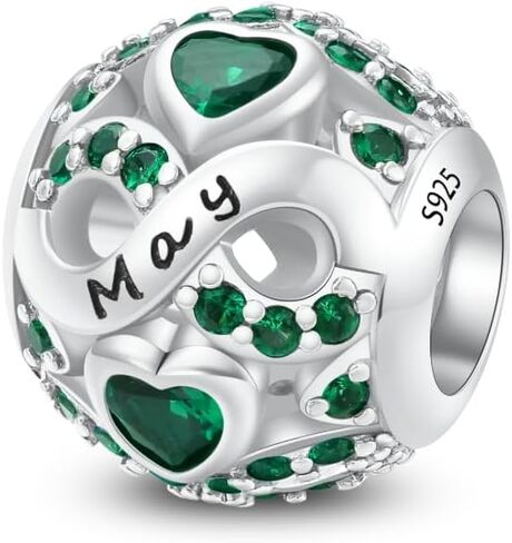 Birthstone Charms for Bracelet 925 Sterling Silver Bead Charm Happy Birthday Charm Jewelry Gift for Women in Saudi Arabia
