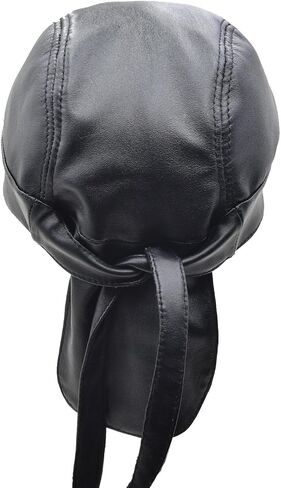 Leather Doo Rag Skull Cap Beanie Hat Motorcycle Head Wrap in Saudi Arabia