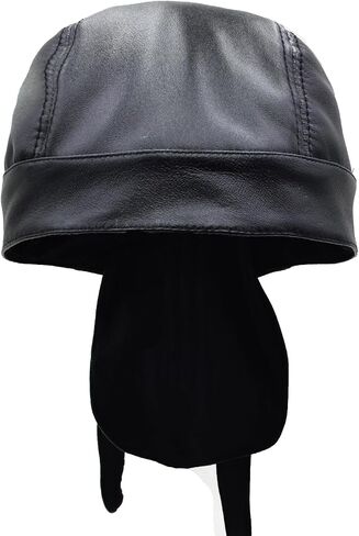 Leather Doo Rag Skull Cap Beanie Hat Motorcycle Head Wrap in Saudi Arabia