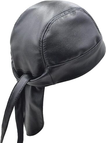 Leather Doo Rag Skull Cap Beanie Hat Motorcycle Head Wrap in Saudi Arabia