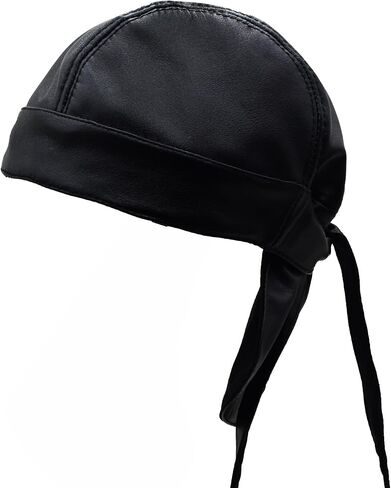 Leather Doo Rag Skull Cap Beanie Hat Motorcycle Head Wrap in Saudi Arabia
