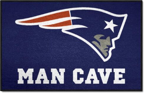 FANMATS 14333 سجادة New England Patriots Man Cave Starter Mat - 19 بوصة. × 30 بوصة. | سجادة ديكور المنزل لمحبي الرياضة وبساط خلفي in Saudi Arabia
