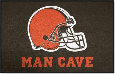 FANMATS 14289 NFL Cleveland Browns Nylon Universal Man Cave Starter Rug , 19"x30" in Saudi Arabia
