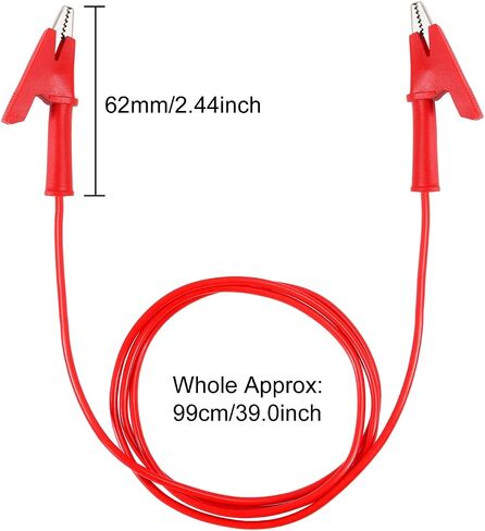 5Pcs Alligator Clip to Alligator Clips Test Probe Dual Ended Crocodile Wire Cable 15A Insulators Clips for Multimeter Electrical Testing in Saudi Arabia