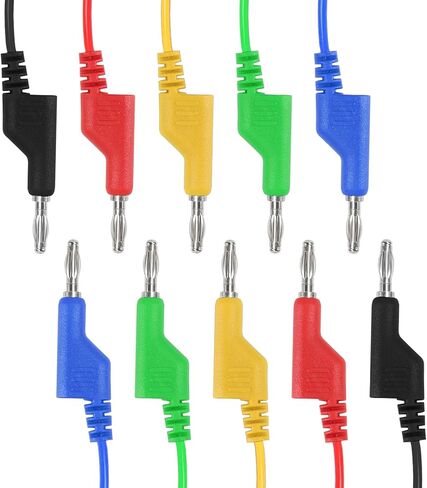 5Pcs Alligator Clip to Alligator Clips Test Probe Dual Ended Crocodile Wire Cable 15A Insulators Clips for Multimeter Electrical Testing in Saudi Arabia