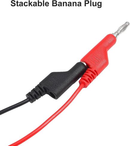5Pcs Alligator Clip to Alligator Clips Test Probe Dual Ended Crocodile Wire Cable 15A Insulators Clips for Multimeter Electrical Testing in Saudi Arabia