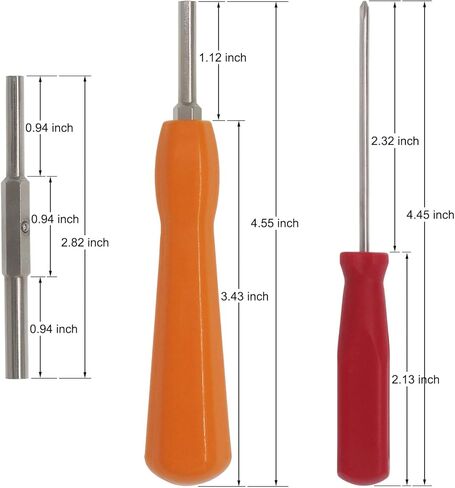 Gamebit Screwdriver Set Double-End 3.8mm 4.5mm + Triwing Security Magnetic Screwdriver 2.5mm Kit for Opening NES,SNES,Sega,N64,GameBoy,GameCube,Virtual Boy Game Cartridge,Nintendo Consoles in Kuwait