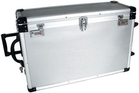 Large Aluminum Jewelry Carrying Rolling Case Handle New in Saudi Arabia