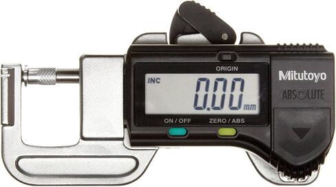 Mitutoyo 700-118-20 Quick Mini Digital Thickness Gauge, Inch/Metric, 0-0.5" (0-12.7mm) Range, 0.0005" (0.01mm) Resolution, +/-0.001" Accuracy in Saudi Arabia