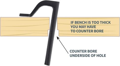 POWERTEC 71958 8" Workbench Holdfast 4 PK Bench Dog Clamp for Woodworking, and 8-PC Deluxe Bench Dogs for 3/4" bench dog hole in Saudi Arabia