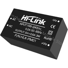 HLK-PM01 220V to 5V 0.6A 3W AC DC Power Supply Module 100pcs/Lot Adjustable High Efficiency Step Down Converter in Kuwait