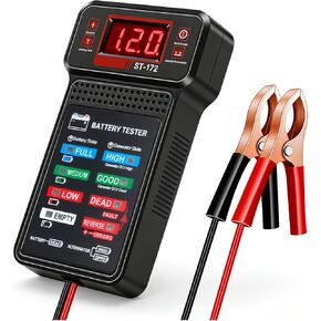جهاز اختبار بطارية السيارة مع مؤشر LED وشاشة LCD، جهاز اختبار حمل البطارية 12 فولت مع مشابك التمساح، بطاريات السيارات العالمية واختبارات المولد لمعظم المركبات 12 فولت in Kuwait