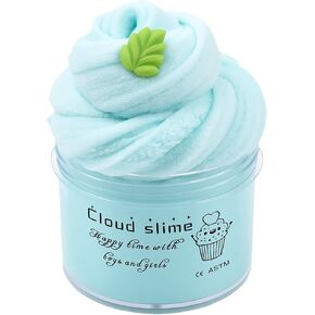 Sky Blue Cloud Slime, Soft and Non-Sticky Funny Slime, Stress Relief Scented Slime Toy for Kids Education, Party Favor and Birthday Gift(7oz 200ML) in Kuwait