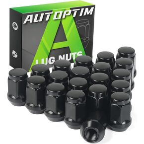 AUTOPTIM 1/2-20 Lug Nuts - Replacement for 1987-2018 Jeep Wrangler JK, 2002-2012 Liberty, 1993-2010 Grand Cherokee, Black 19mm Hex 1.38" Tall, 1/2"-20 Closed End Aftermarket Wheel Lug Nuts (20pcs) in Saudi Arabia