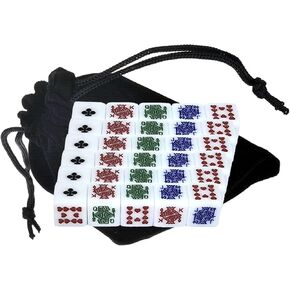 Cyber-Deals 30 White Poker Dice for 2020 with Black Velvet Storage Pouch in Saudi Arabia