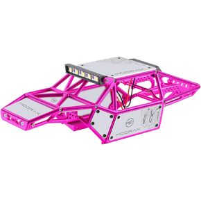 هيكل هيكل من الألومنيوم MR24-Bharal CNC مع أضواء LED لأجزاء ترقية 1/24 SCX24 C10 JLU Bronco Base Camp 4Runner (أسود وذهبي) in Kuwait