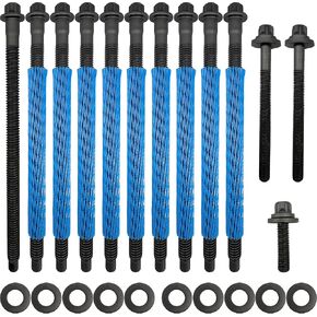 13Pcs Engine Cylinder Head Bolt Set - Compatible with Select BMW, Mini Cooper, Citroën, DS, Aeolus Models - Part Numbers ES72451, 11127560274, GS33709 in Kuwait