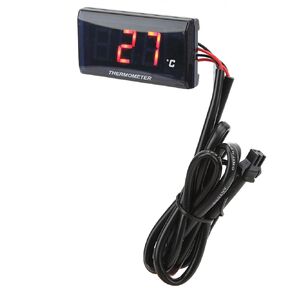 Universal Motorcycle DC12V LCD Screen Slim Water Temperature with 16mm Tee for Motorbike Blue Backlight is Essential Durable for Motorcycle Carry Square Thin and Structure (Red Backlight) in Kuwait