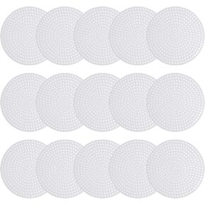 Generic Plastic Mesh Canvas Sheet 7.7cm/ 3" White Round Blank Canvas for Embroidery Needlepoint, Knit Crochet Mesh, Pack of 30 in Kuwait