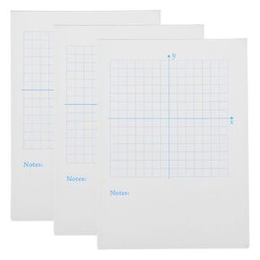 CONGARTENO 3pcs Blue Vertical Graphing Notebook Xy Coordinate Sheets, Math Teacher Teaching Tools, Reusable Graph Paper Pad for Classroom and School Supplies in Kuwait
