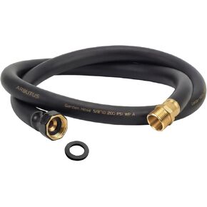 Garden Hose 5/8" x 25ft - Brass Rubber Heavy Duty Water Hose 600 PSI Burst Pressure, Durable Flexible Hose for Yard, Car Wash, Pets Gray in Kuwait