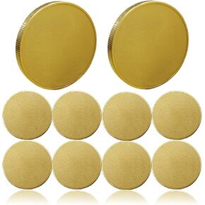 10Pcs Brass Blank Coins 4mm Thick, 40mm Diameter Solid Brass Coin Blanks for Laser Engraving with Plastic Case - Metal Blank Coins Bluk for DIY Crafts Gifts in Saudi Arabia