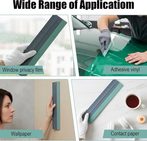 Vinyl Wrap Squeegee for Vinyl Decals Sticker Paper with Built-in Ruler Big Wallpaper Smoothing Squeegees Card Tint Squeegees with Suede Felt Edge for Sign Making Graphic Window Tint Film Application in Kuwait