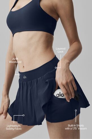 Alo Yoga Double Or Nothing Tennis Skirt - Navy in Saudi Arabia