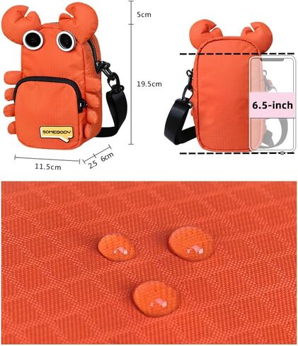Chillpaper حقيبة سرطان البحر الصغيرة Crossbody لطيف الحيوان حبال رسول حقائب Kawaii الفتيات النساء الأطفال هدية in Kuwait