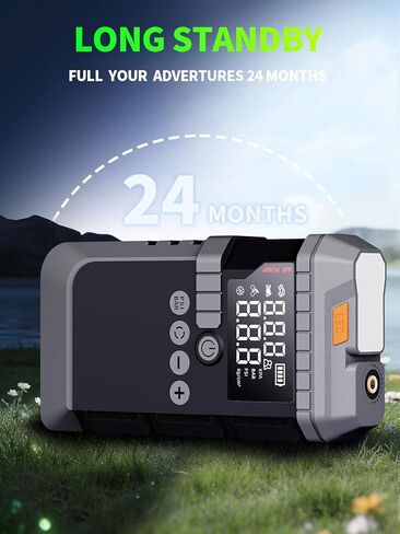 Portable Car Battery Jump Starter with Air Compressor, 6000A Car Battery Booster (All Gas/12L Diesel) with 45W Fast Charge, 160PSI Auto-Shut Off Tire Inflator,LED Light, Jumper Cables,Golves in Kuwait