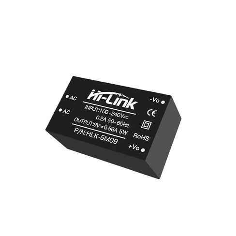 AC DC 220V to 9V 5W Power Supply Module 2pcs/lot HLK-5M09 Adjustable High Efficiency Step Down Converter in Kuwait