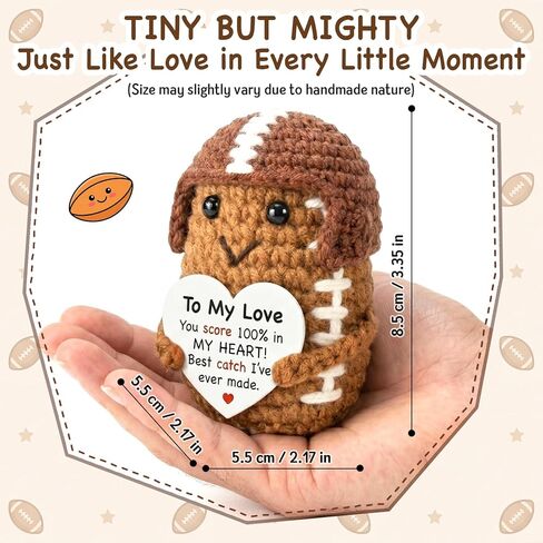Tiny Detalles Birthday Gifts for Men Women, to My Love Emotional Crochet Football, Romantic for Him Her, Birthday, Valentine’s Day, for Boyfriend Girlfriend, Couples Decor in Kuwait