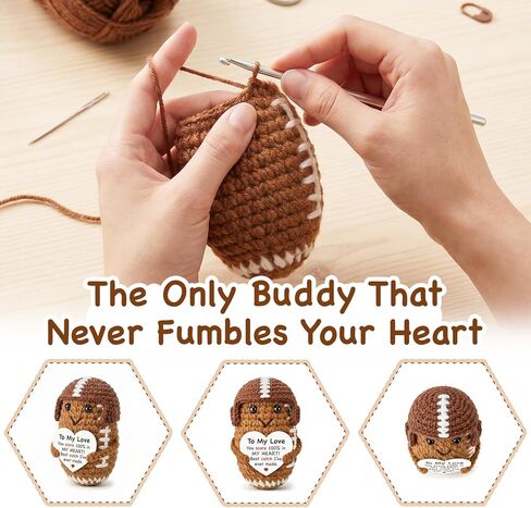 Tiny Detalles Birthday Gifts for Men Women, to My Love Emotional Crochet Football, Romantic for Him Her, Birthday, Valentine’s Day, for Boyfriend Girlfriend, Couples Decor in Kuwait