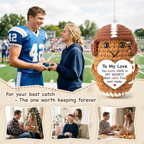 Tiny Detalles Birthday Gifts for Men Women, to My Love Emotional Crochet Football, Romantic for Him Her, Birthday, Valentine’s Day, for Boyfriend Girlfriend, Couples Decor in Kuwait