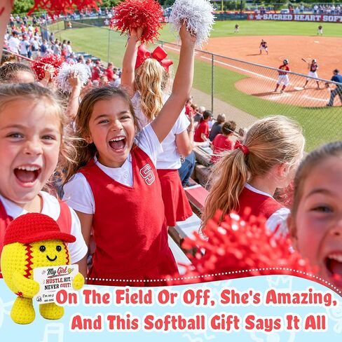 Softball Gifts for Girls - Handmade Crochet Softball Doll Birthday Gifts for Daughter, Positive Inspirational Gift for Teen Girl Softballs Players Friends Christmas Graduation Senior Night in Kuwait