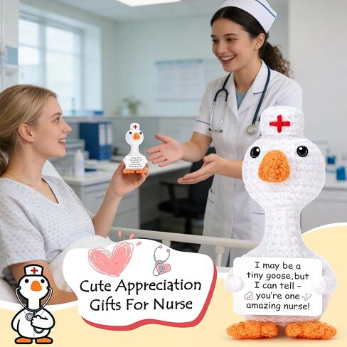 Nurse Appreciation Gifts, Nurses Week Gifts for Women, Crochet Goose Nurses Day Thank You Gift for Women Nursing Students Graduation Gift, You're Amazing Nurse Presents Idea for RN Practitioner LPN in Kuwait