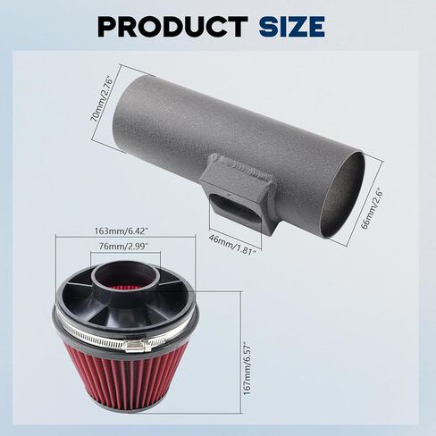 Cold Air Intake Kit Compatible With 2011-2015 Chevy Cruze 1.4L Turbo – High-Performance Aluminum Intake System with Heat Shield, Washable Filter, +7-10% HP Boost & Aggressive Sound in Kuwait