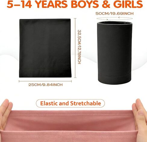 Kids Winter Neck Warmer 2 PACK, Fleece Neck Ski Mask for Boys Girls Windproof Face Cover Scarf for Cold Weather in Kuwait